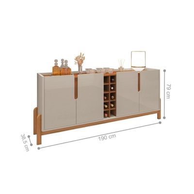 Buffet 4 Portas Adega Ranger Off White Cedro