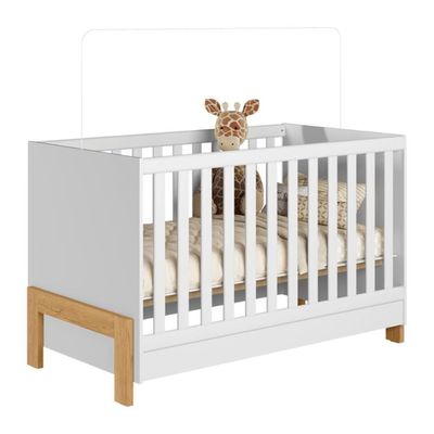 Berço Mini Cama Fantasia Pés Em Madeira Branco Acetinado