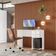 Mesa Escrivaninha Cristal C/ 2 Gaveteiro E Espaço Para Cpu Branco/branco