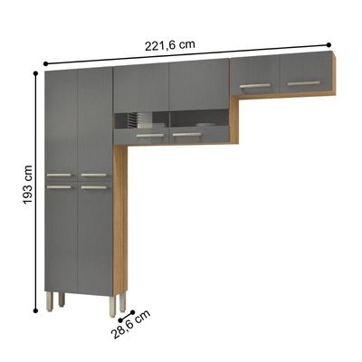 Cozinha Nala Freijó Gris