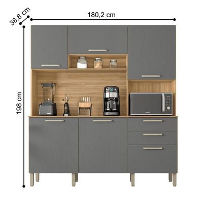 Cozinha Ferrara Freijó Gris