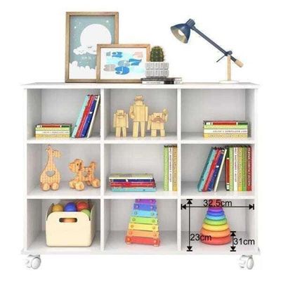 Conjunto Organizador Kenya 6 Gavetas Coloridas 3 Nichos Com Rodízios