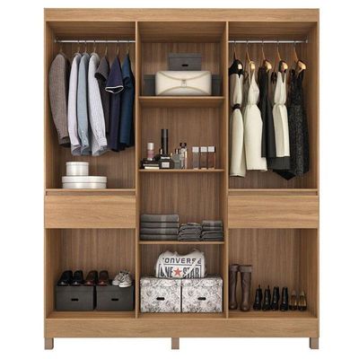 Guarda Roupa Casal Máua Amêndola Grafito Prime - Demóbile