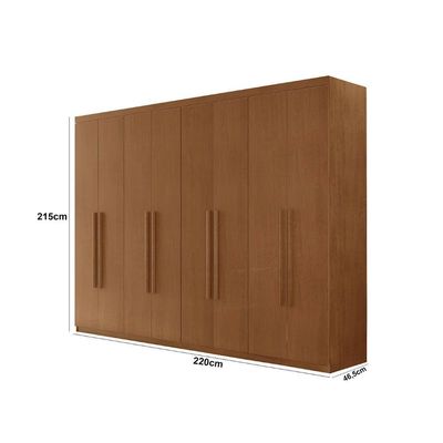 Guarda Roupa Casal Heros Com 8 Portas E 4 Gavetas Moderna Naturalle