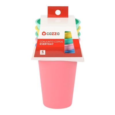 Conjunto de Copos 6 peças Everyday CV244941 Cazza - Item Sortido