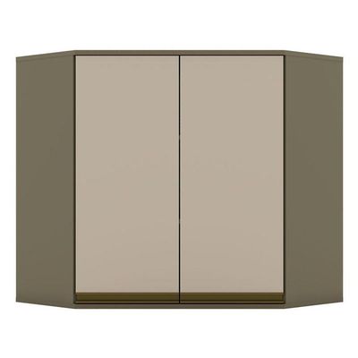 Armário Aéreo évelin Canto Obliquo 2 Portas 83 Cm Duna Cristal – Henn