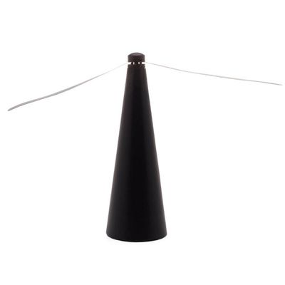 Kit 2 Ventiladores de Mesa Repelente Mosquito Moscas 26x9cm a Pilha Lyor Plástico Preto