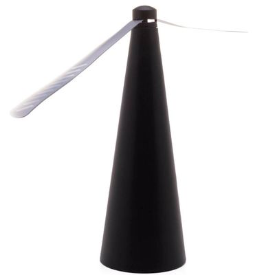 Kit 2 Ventiladores de Mesa Repelente Mosquito Moscas 26x9cm a Pilha Lyor Plástico Preto