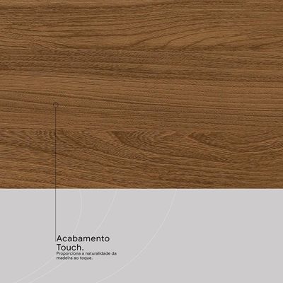 Balcão Demóbile Aspen com 2 Portas, 2 Gavetas e 1 Prateleira 120cm de Largura Amêndola com Grafite