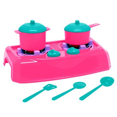 Brinquedo Doce Cozinha Fogãozinho Cardoso com 6 Peças