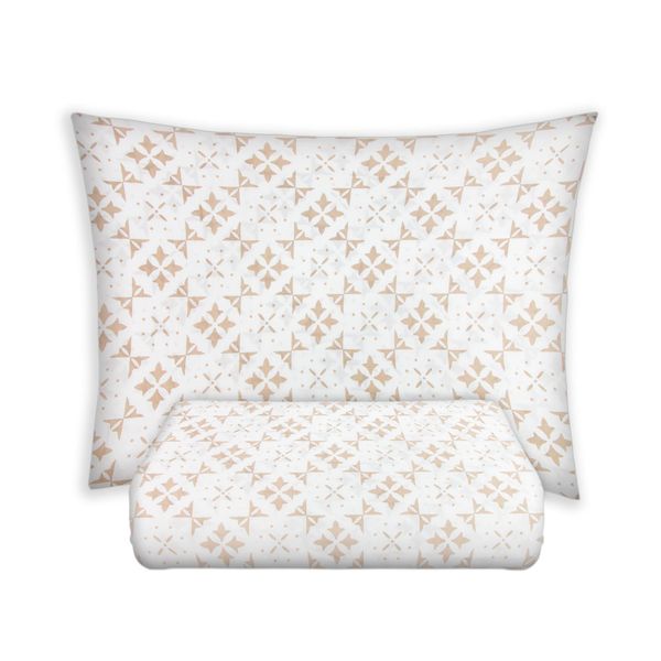 Jogo de Cama Solteiro Le Casa Nostalgia 100% Poliéster Bege 2 Peças Jogo de Cama Solteiro Le Casa Nostalgia 100% Poliéster Bege 2 Peças