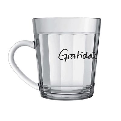 Caneca Americano Vidro Decorado 270ml Sortido Nadir