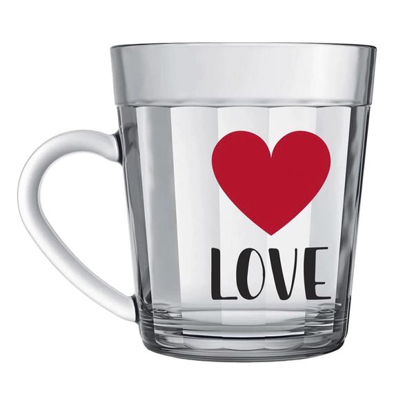 Caneca Nadir Copo Americano em Vidro Love 270ml - Item Sortido