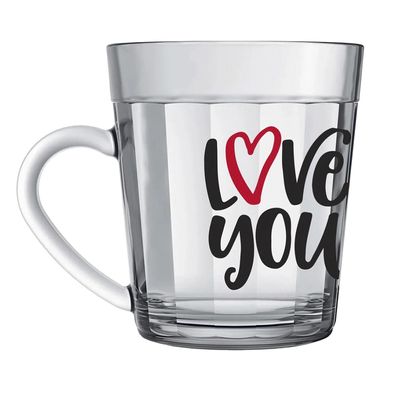 Caneca Nadir Copo Americano em Vidro Love 270ml - Item Sortido