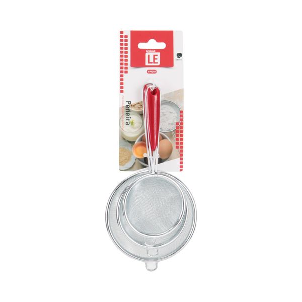 Conjunto de Peneiras Le Saveur em Inox com 3 Peças