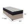 Cama Box Baú Bege E Colchão Airtech 150 Espuma D45 Solteiro Ortobom