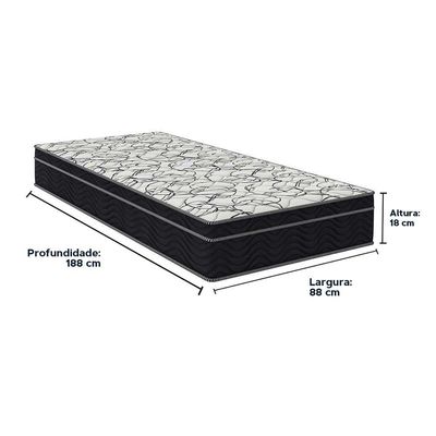 Cama Box Baú Bege E Colchão Airtech 150 Espuma D45 Solteiro Ortobom