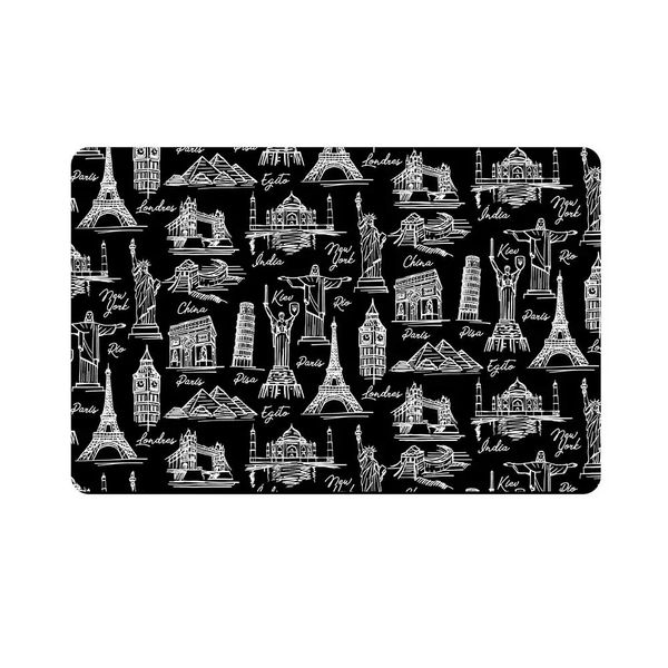 Jogo Americano Le Cidades Plástico Preto Estampado 1 Peça Jogo Americano Le Cidades Plástico Preto Estampado 1 Peça