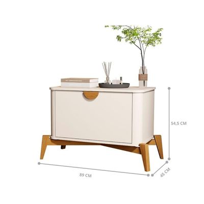 Conjunto Mesa De Cabeceira San Marino Off White
