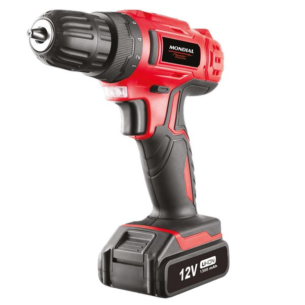 Parafusadeira e Furadeira à bateria com Maleta Mondial PF07MA Bivolt Parafusadeira e Furadeira à bateria com Maleta Mondial PF07MA Bivolt