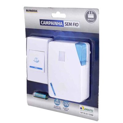 Campainha Residencial sem Fio Casita com 32 Toques Bivolt