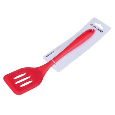 Espátula de Cozinha Vazada Cazza Easy Vermelha