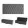 Kit Estrela Cabeceira De Cama Painel E Calçadeira Baú Botão Cristal Casal 140 Cm Suede Grafite Do Lar Móveis E Decoraçã