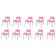Kit 10 Cadeira Iso Infantil Creche, Escola Base Cinza Rosa