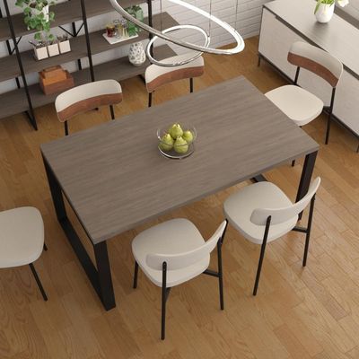 Mesa De Jantar Queens 160x90x77cm Qemj9160 Terracota - Est.preta Terracota/est.preta