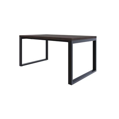 Mesa De Jantar Queens 160x90x77cm Qemj9160 Terracota - Est.preta Terracota/est.preta