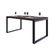 Mesa De Jantar Queens 160x90x77cm Qemj9160 Terracota - Est.preta Terracota/est.preta