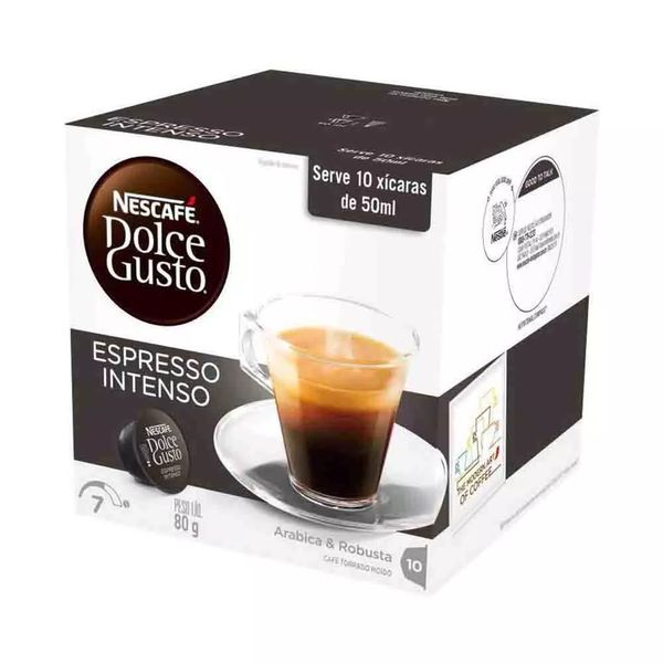 Cápsulas Nescafé Dolce Gusto Espresso Intenso 10 Unidades 80g Cápsulas Nescafé Dolce Gusto Espresso Intenso 10 Unidades 80g