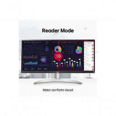 Monitor LG Ultrawide 29WQ600B-W Tela IPS De 29 21:9 USB-C 7Wx2 MaxxAudio® 1ms (MBR) 100Hz AMD FreeSync sRGB 99% HDR10