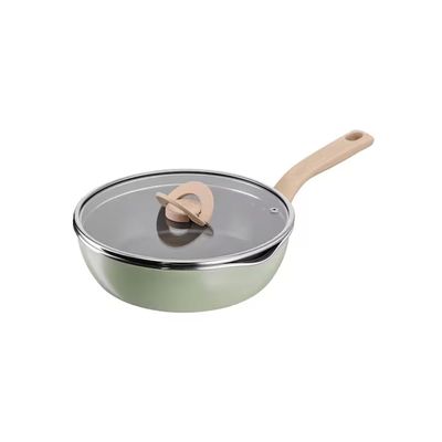 Panela Wok Tefal One Pick Pot 22cm Alumínio Antiaderente Indução Tampa Vidro Verde Verde