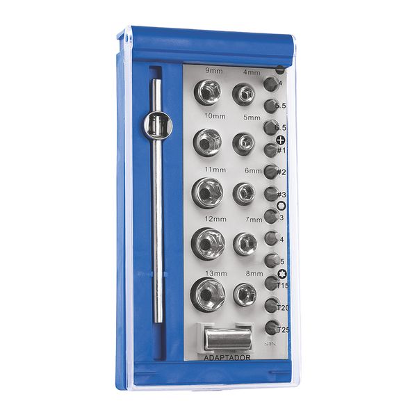 Jogo de Soquetes Tramontina 41192/024 com 24 Peças