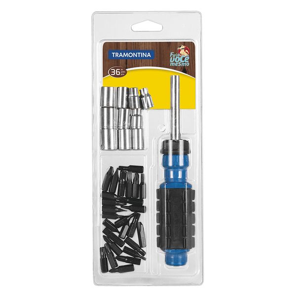 Kit de Ferramentas Tramontina 43408/187 com 36 Peças Kit de Ferramentas Tramontina 43408/187 com 36 Peças