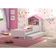 Cama Solteiro Princesa Rosa Com Auxiliar E 2 Colchões Vitamov
