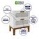 Mesa De Cabeceira Bide Cama Moderno 45 Cm Palhinha Indiana Santorini Branco