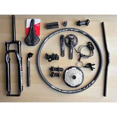 Bicicleta Aro 29 Nero 5 Peças Inteira Absolute 12v Garfo Trava Remota K7 Pneu Faixa Freio Hidráulico. Vermelho Tam.15