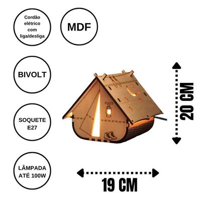 Abajur Casinha De Mesa