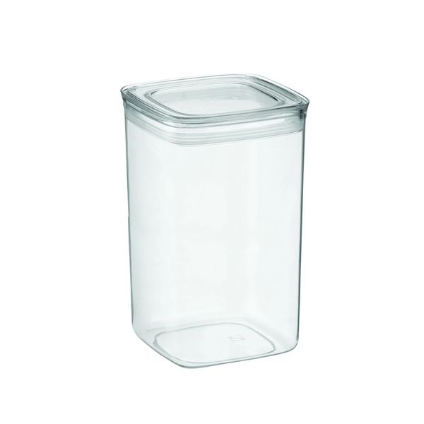 Pote Hermético Arthi em Acrílico Quadrado com Tampa 2,3lt Pote Hermético Arthi em Acrílico Quadrado com Tampa 2,3lt