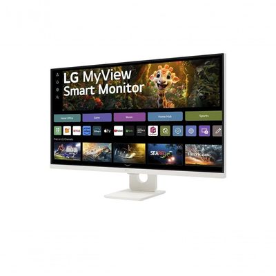 "Monitor LG Myview Smart 32SR73U-W Tela UHD 4K 32"" WebOs ThinQ Home Air Play Screen Share Bluetooth"