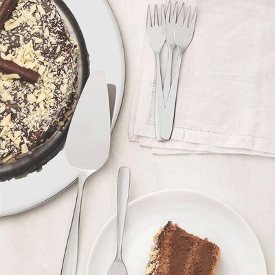 Jogo de Talheres para Torta Tramontina Amazonas Inox para Sobremesa 7pçs Garfinhos e Pá para Bolo
