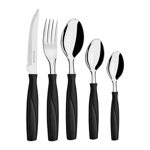 Faqueiro Brinox Itaparica em Inox com Cabo Preto e com Jarra 20 Peças Faqueiro Brinox Itaparica em Inox com Cabo Preto e com Jarra 20 Peças