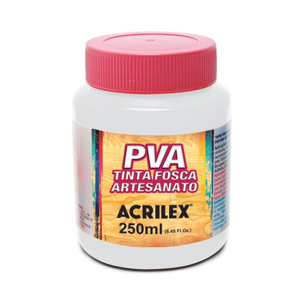 Tinta Pva Fosca para Artesanato 250ml Branca Tinta Pva Fosca para Artesanato 250ml Branca