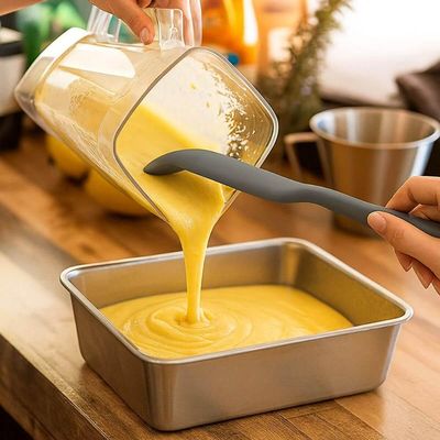 Kit 2 Espátulas Para Liquidificador Silicone 32cm Longa Cinza Lyor Colher Casa Cozinha Mexer