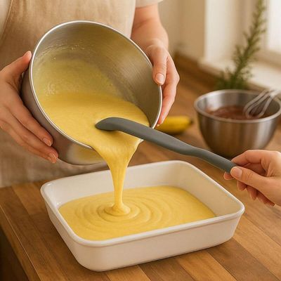 Kit 2 Espátulas Para Liquidificador Silicone 32cm Longa Cinza Lyor Colher Casa Cozinha Mexer
