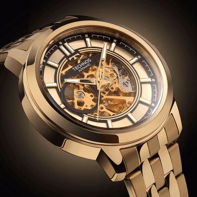 Relógio Technos Masculino Automático Dourado - G3265af/1d G3265af/1d