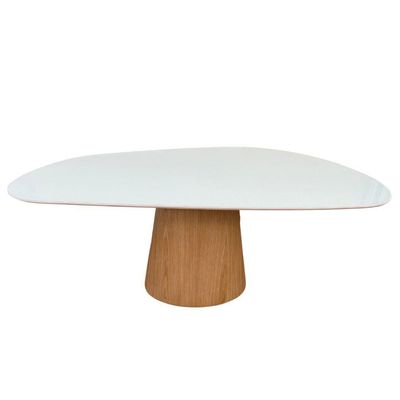 Mesa De Jantar Cone Oval Orgânica 235x122cm