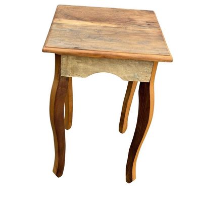 Mesa De Apoio Rústica Em Madeira Maciça – 40x65cm